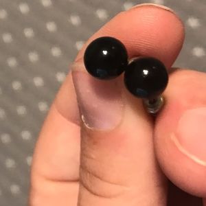 Black Large Ball earrings